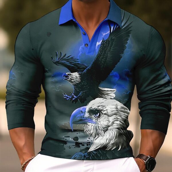 Autumn Fashion Polo Collar Button Animal Print Long Sleeve - Image 9