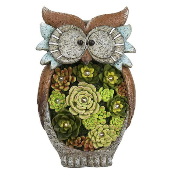 Solar Owl Led Light Outdoor Decorative Light Courtyard Decoration Resin Crafts Courtyard Lawn Night View Gift Lighting Decoration - Image 3