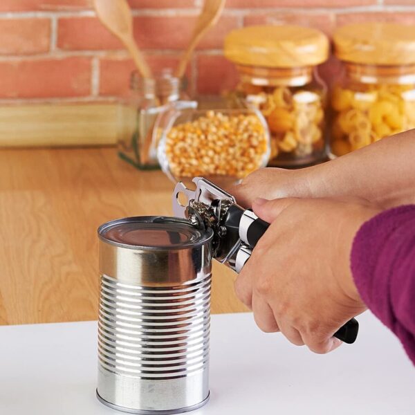 Manual Handheld Can Opener With Cutting Wheel Blade Lid Cap Openers - Image 9