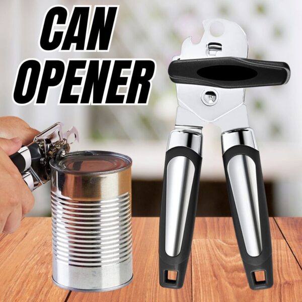 Manual Handheld Can Opener With Cutting Wheel Blade Lid Cap Openers - Image 6