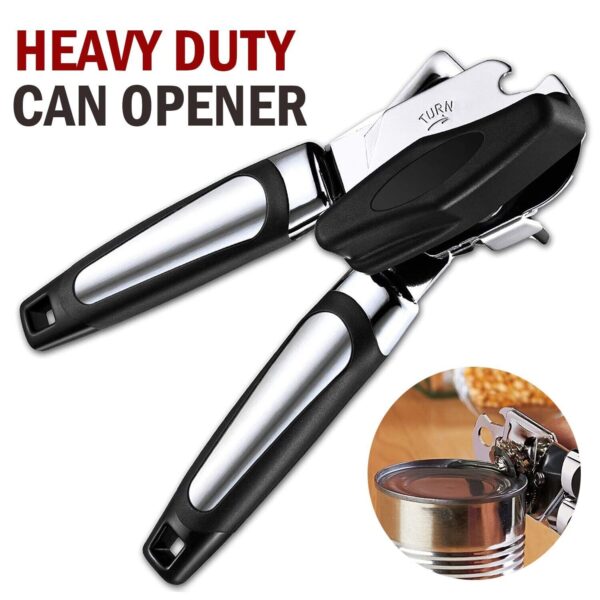 Manual Handheld Can Opener With Cutting Wheel Blade Lid Cap Openers - Image 8