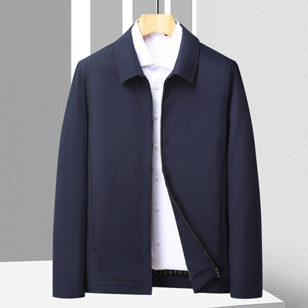 Men's Business Casual Jacket Lapel Zipper Top - Image 5