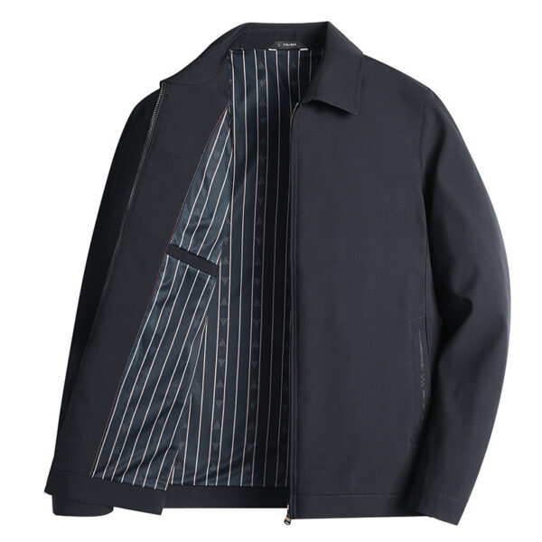 Men's Business Casual Jacket Lapel Zipper Top - Image 4