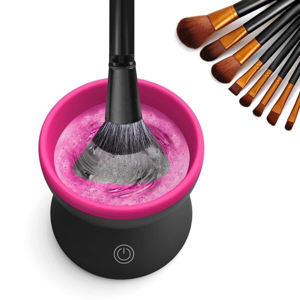 Electric Makeup Brush Cleaner Machine Portable Automatic USB Cosmetic Brush Cleaner Tools For All Size Beauty Makeup Brushes Set - Image 5