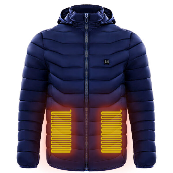 Men Heated Puffer Jacket Electric Heating Coat Insulated Hood Windbreaker 9Heat Zones - Image 8