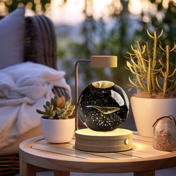 Crystal Ball Cosmic Dinosaur Indoor Night Light USB Power Warm Bedside Light Birthday Gift Night Lamp - Image 5